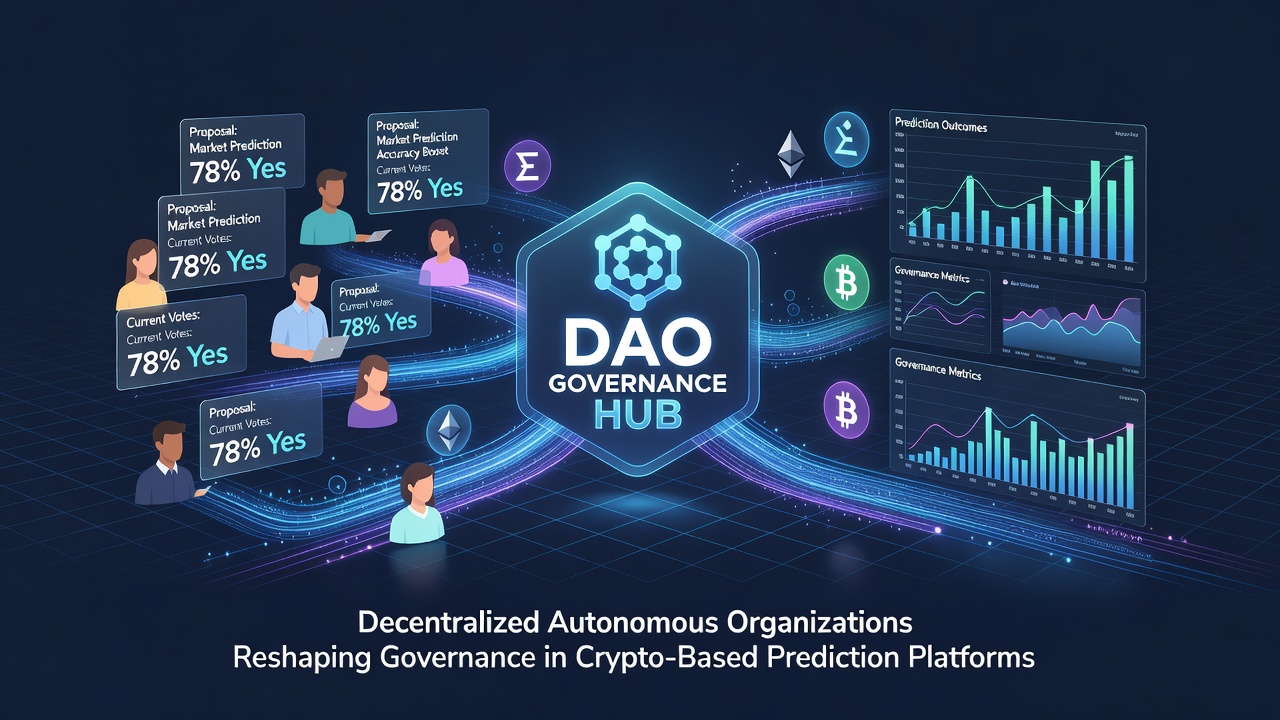 Visualisierung von Abstimmungsprozessen und Smart-Contract-Interaktionen in einer DAO-gesteuerten Prognoseplattform