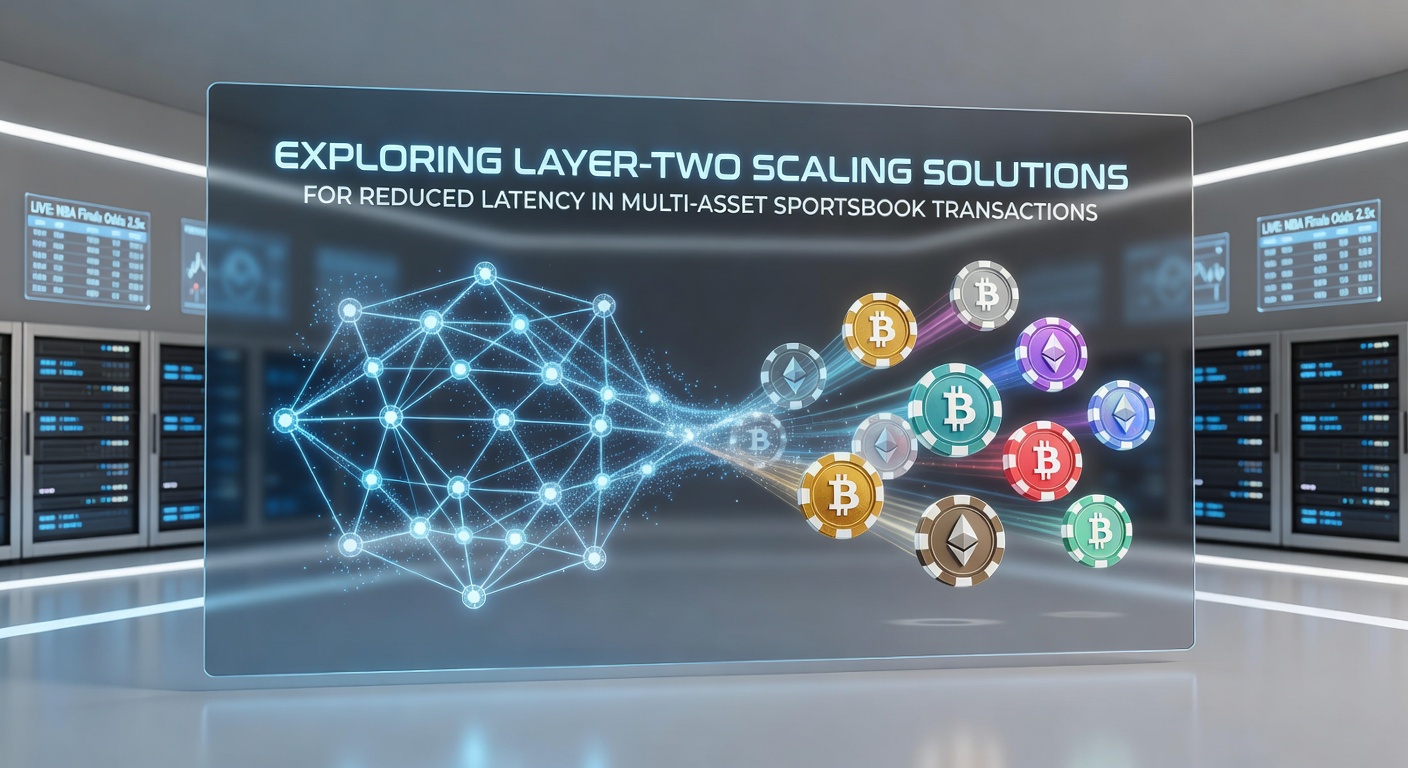 Darstellung von Layer-2-Skalierungslösungen in Blockchain-Netzwerken für schnelle Sportwetten-Transaktionen