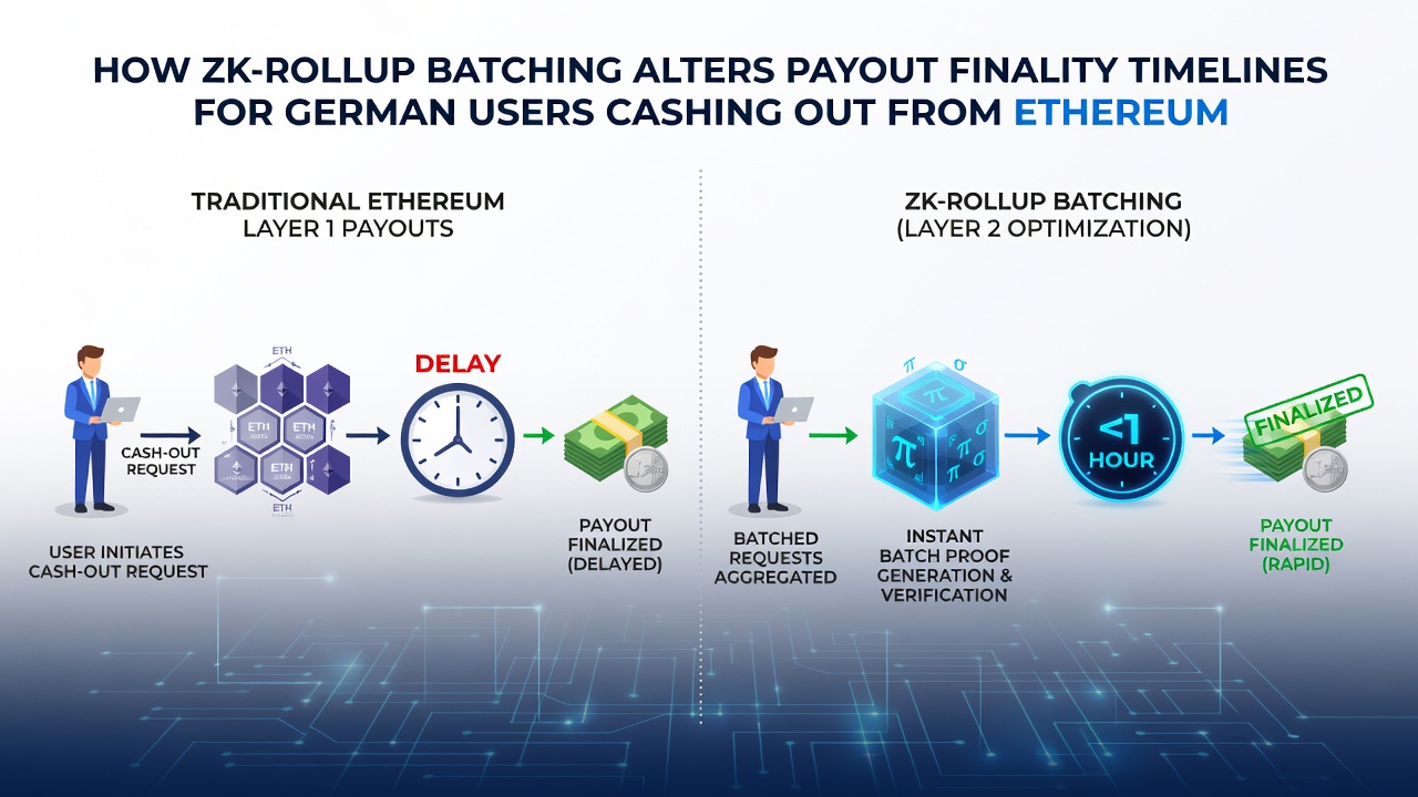 Vergleich der Transaktionsfinalität mit und ohne zk-Rollup-Batching
