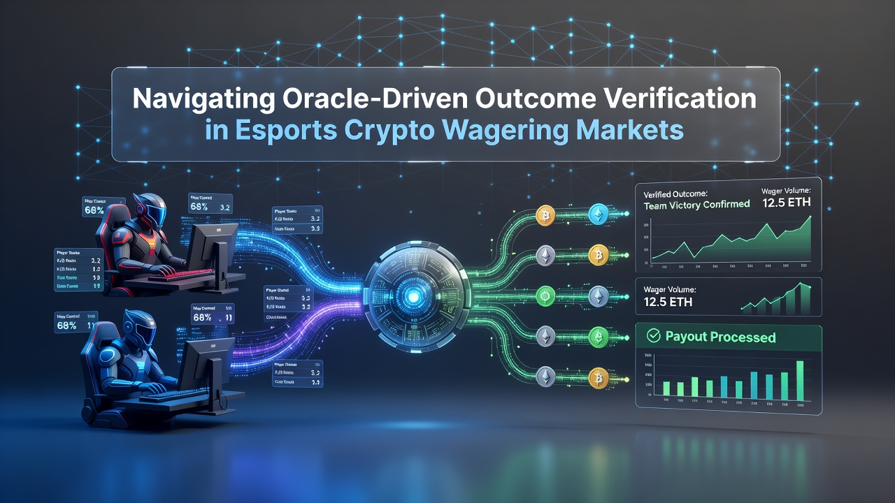 Darstellung von Oracle-Netzwerken bei der Verifizierung von Esports-Ergebnissen in Krypto-Wettmärkten