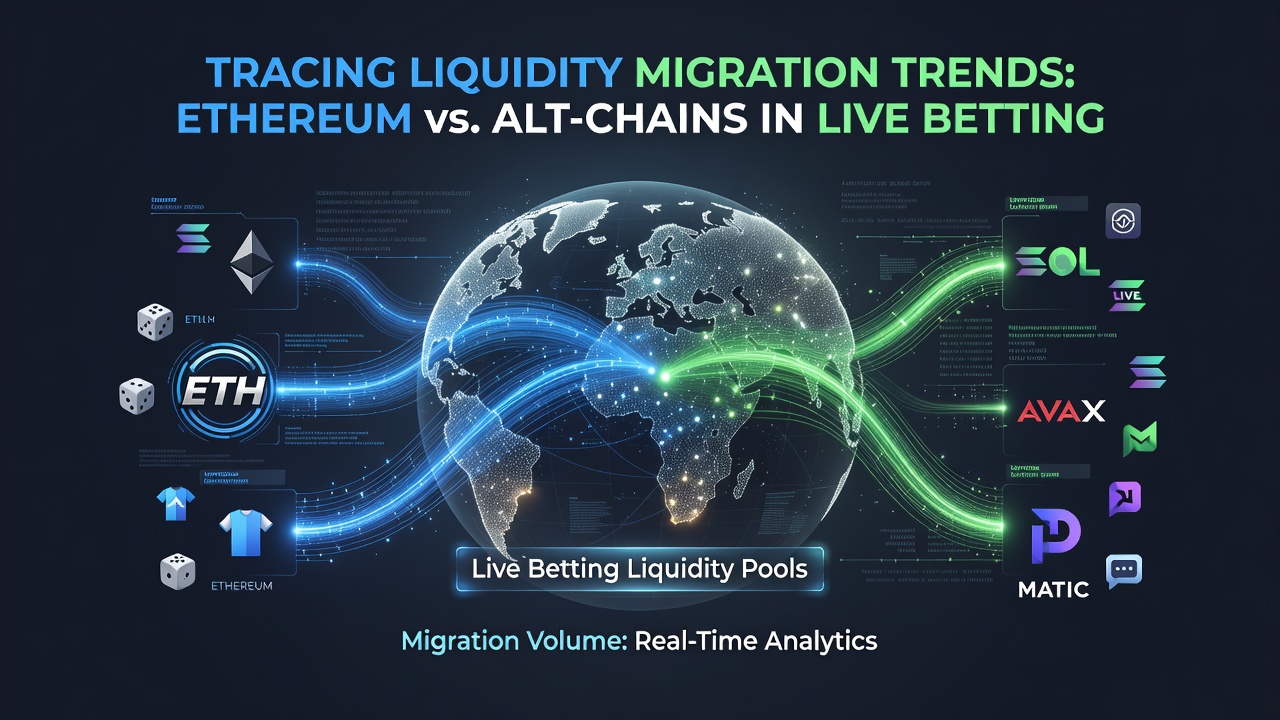 Visualisierung von Cross-Chain-Transaktionen und Liquiditätsverteilung in Echtzeit-Wettmärkten